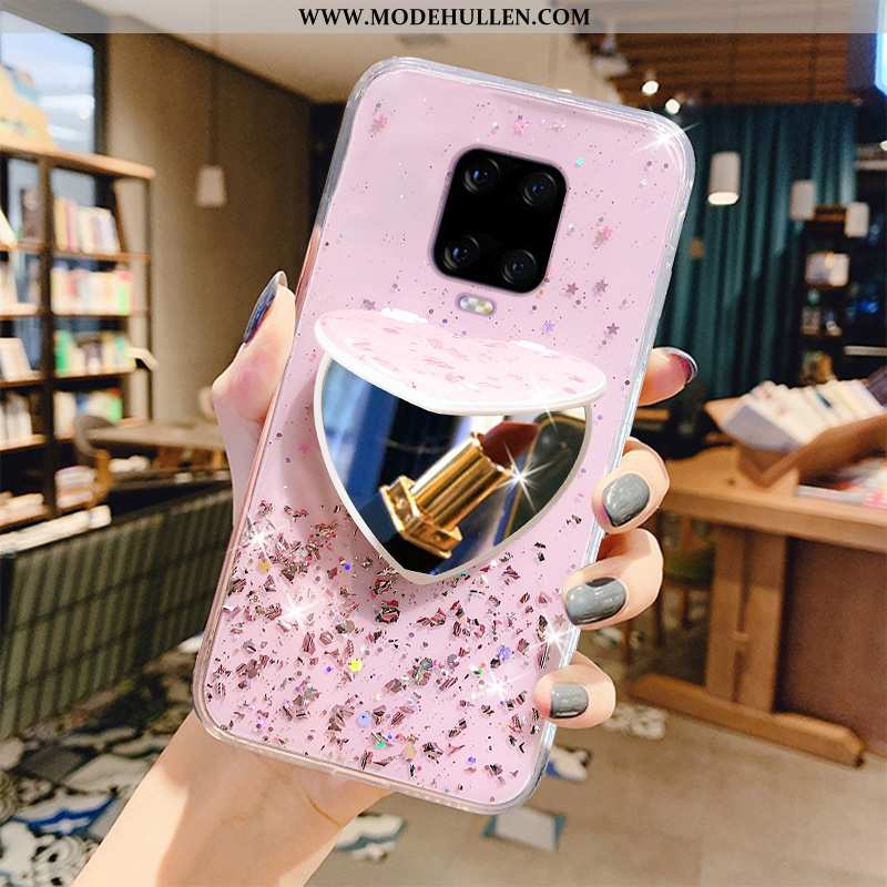 Hülle Xiaomi Redmi Note 9 Pro Luxus Transparent Mini Case Halterung Rosa Schutz