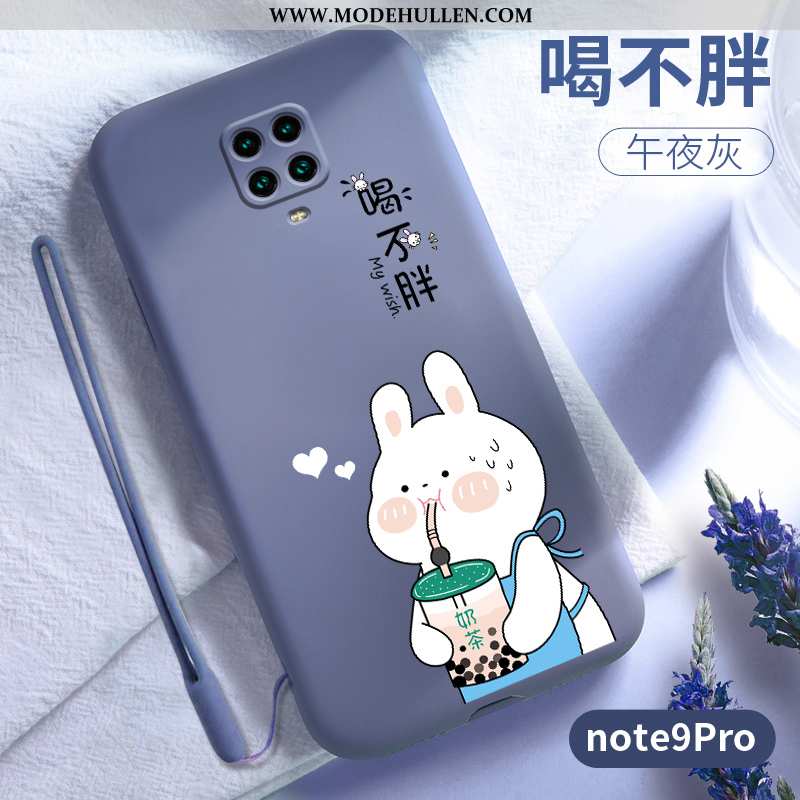 Hülle Xiaomi Redmi Note 9 Pro Silikon Schutz Karikatur Weiche Persönlichkeit Nette Case Rosa