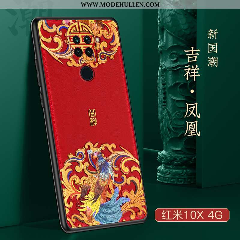 Hülle Xiaomi Redmi Note 9 Schutz Kreativ Silikon Chinesische Art Anti-sturz Mini Handy Rote