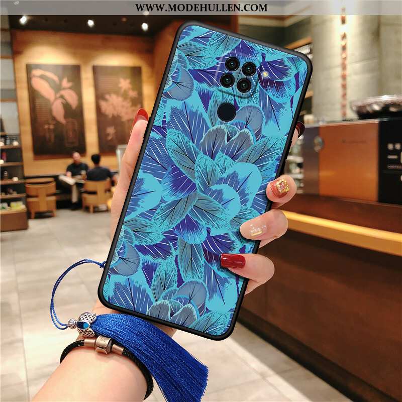 Hülle Xiaomi Redmi Note 9 Schutz Retro Blau Case Netto Rot Liebhaber Weiche