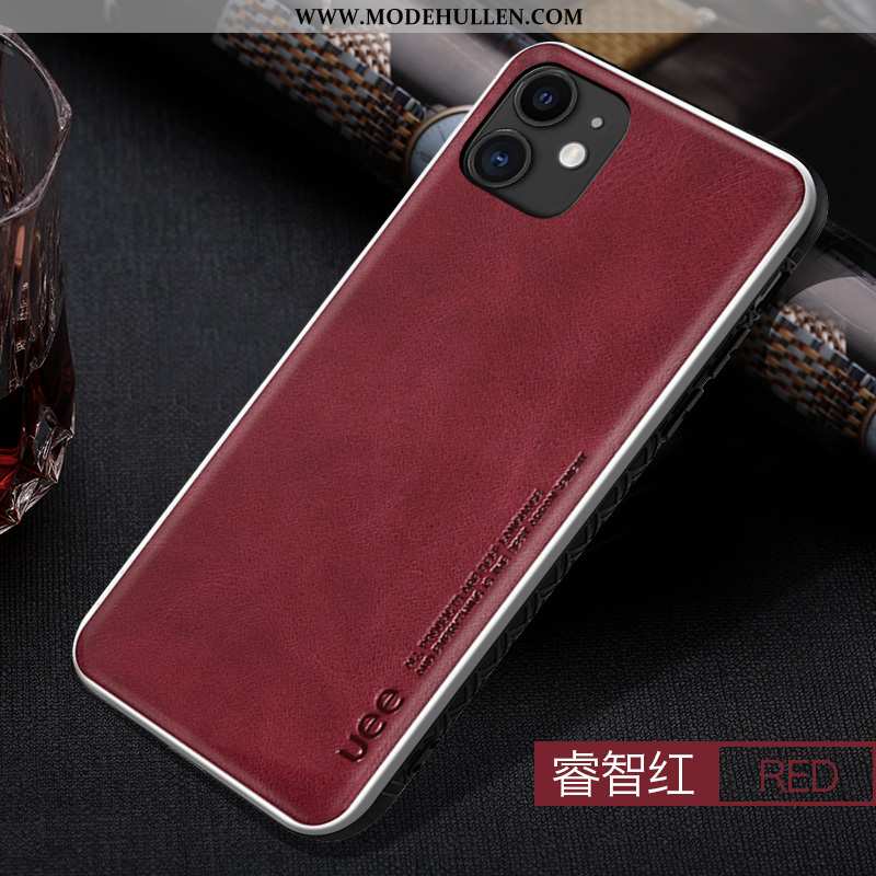 Hülle iPhone 11 Echt Leder Leder Trend High-end Handy Qualität Blau