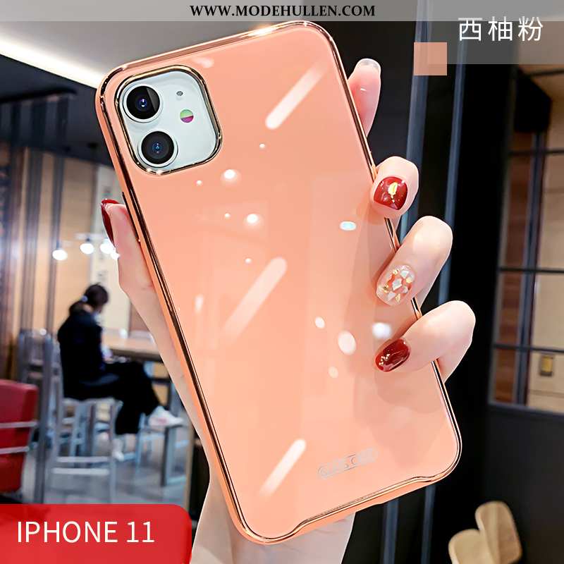 Hülle iPhone 11 Glas Weiche Handy Einfach Anti-sturz Schutz Grün