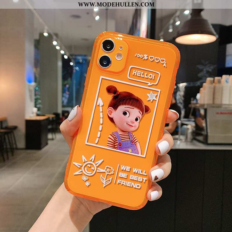 Hülle iPhone 11 Karikatur Nette Liebhaber Fluo Orange Anti-sturz Neu