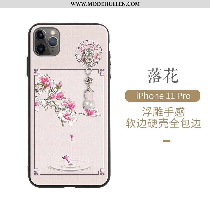 Hülle iPhone 11 Pro Dünne Silikon Super Handy Alles Inklusive Chinesische Art Grün