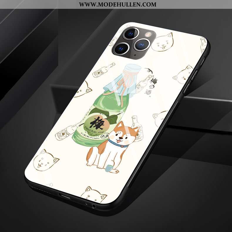 Hülle iPhone 11 Pro Max Glas Karikatur Häschen Schutz Affe Silikon Rosa