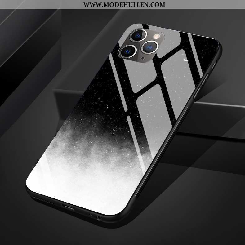 Hülle iPhone 11 Pro Max Glas Muster Handy Einfach Schutz Sternenhimmel Blau