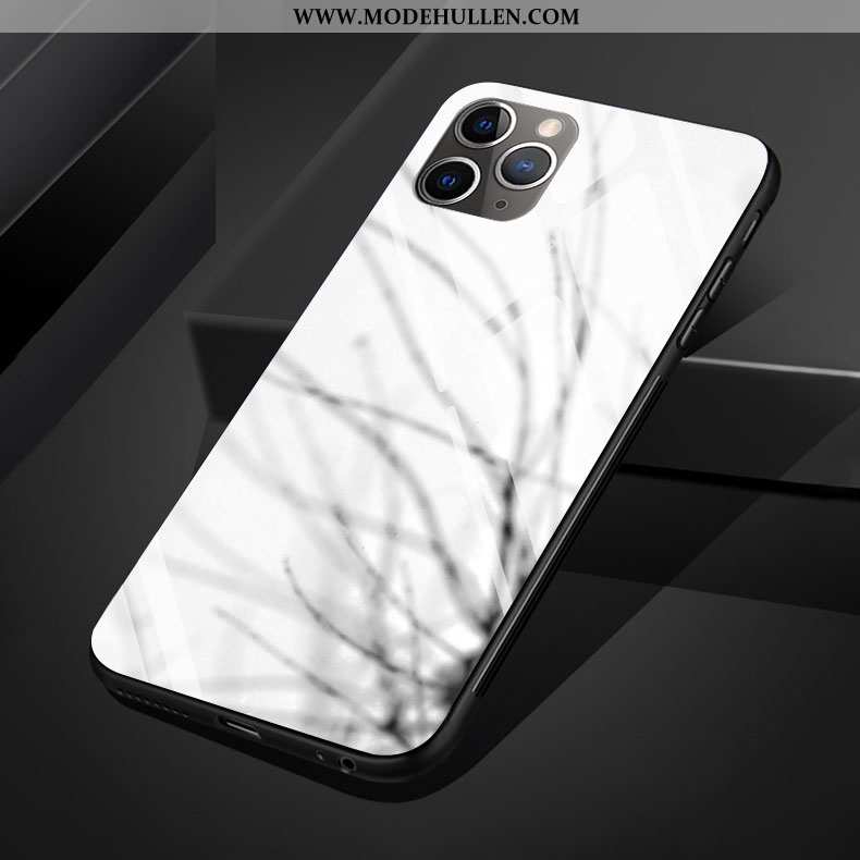 Hülle iPhone 11 Pro Max Glas Silikon Licht Handy Grau Wind