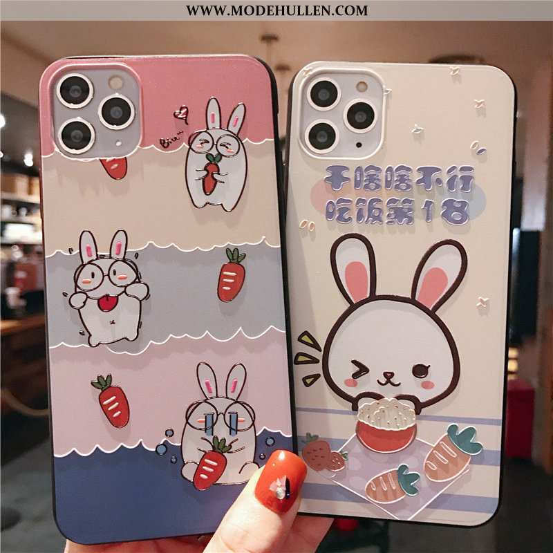 Hülle iPhone 11 Pro Max Kreativ Prägung Trend Nette Case Schutz Beige