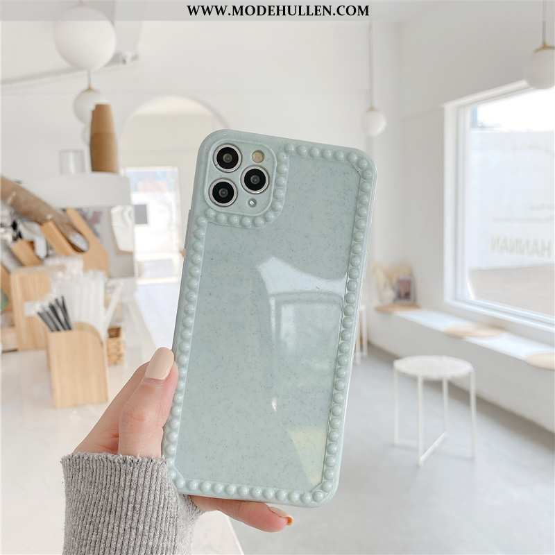 Hülle iPhone 11 Pro Max Kreativ Weiche Liebhaber Case Einfarbig Anti-sturz Grün