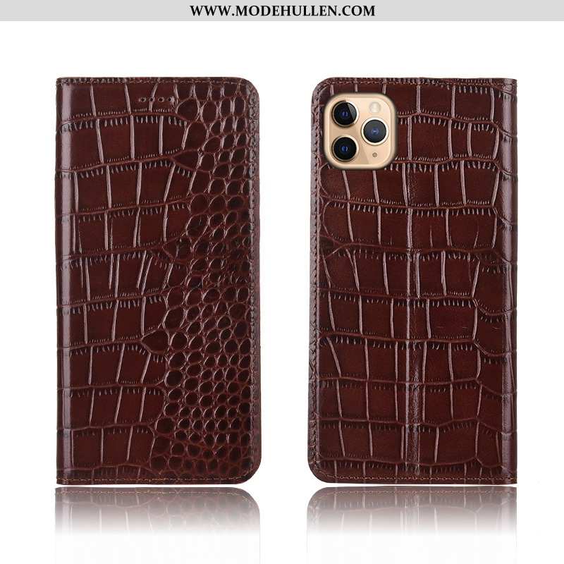 Hülle iPhone 11 Pro Max Muster Silikon Case Krokodilmuster Schutz Einfassung Rote