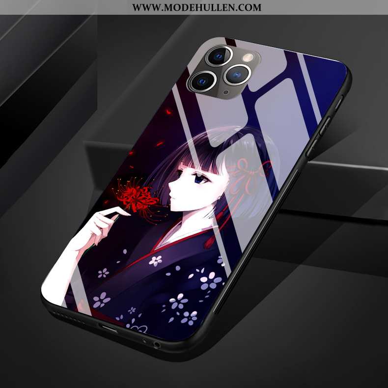 Hülle iPhone 11 Pro Max Schutz Glas Kunst Weiß Handy Chinesische Art Weiße