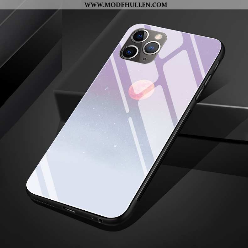 Hülle iPhone 11 Pro Max Silikon Schutz Case Lila Wind Glas Licht