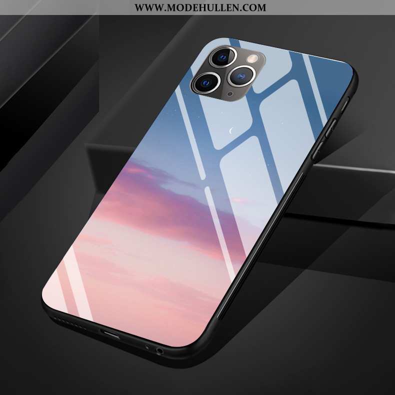 Hülle iPhone 11 Pro Max Silikon Schutz Case Lila Wind Glas Licht