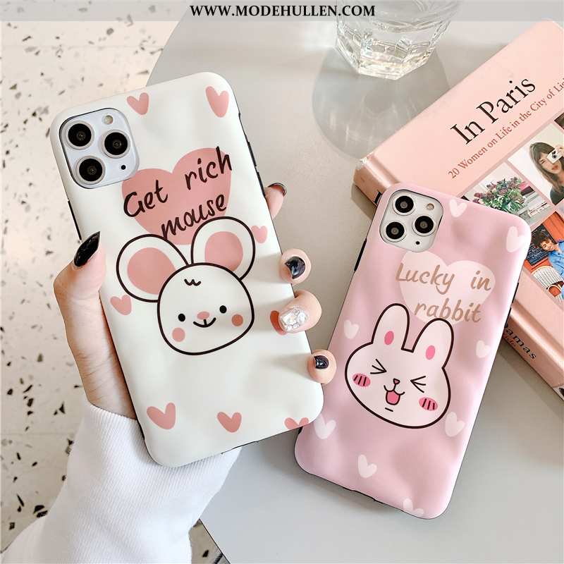 Hülle iPhone 11 Pro Max Silikon Schutz Mini Case Ratte Kaninchen Liebe Rosa