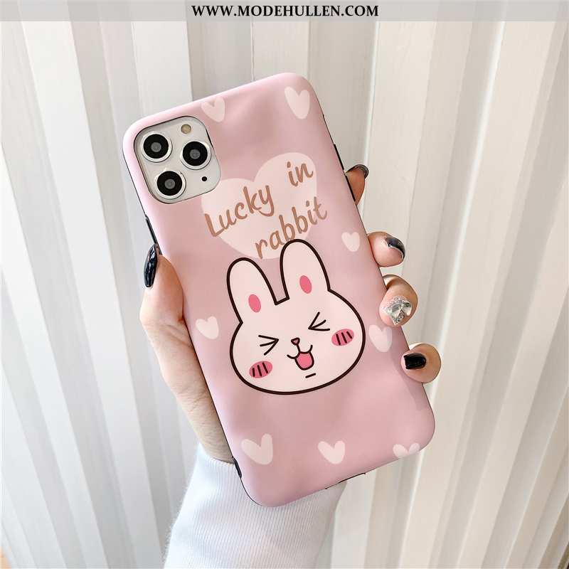 Hülle iPhone 11 Pro Max Silikon Schutz Mini Case Ratte Kaninchen Liebe Rosa