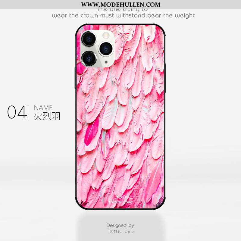 Hülle iPhone 11 Pro Schutz Glas Alles Inklusive Licht Trend Case Rosa