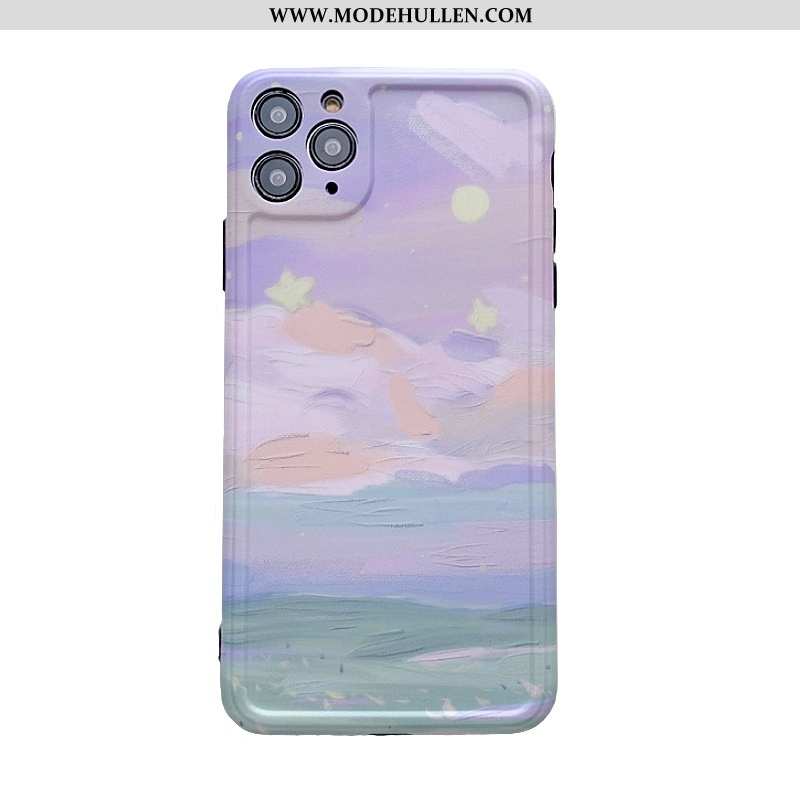 Hülle iPhone 11 Pro Silikon Weiche Kunst Alles Inklusive Case Lila