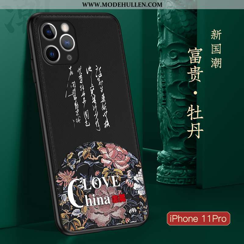 Hülle iPhone 11 Pro Trend Super Chinesische Art Schutz Anti-sturz Dünne Case Schwarz