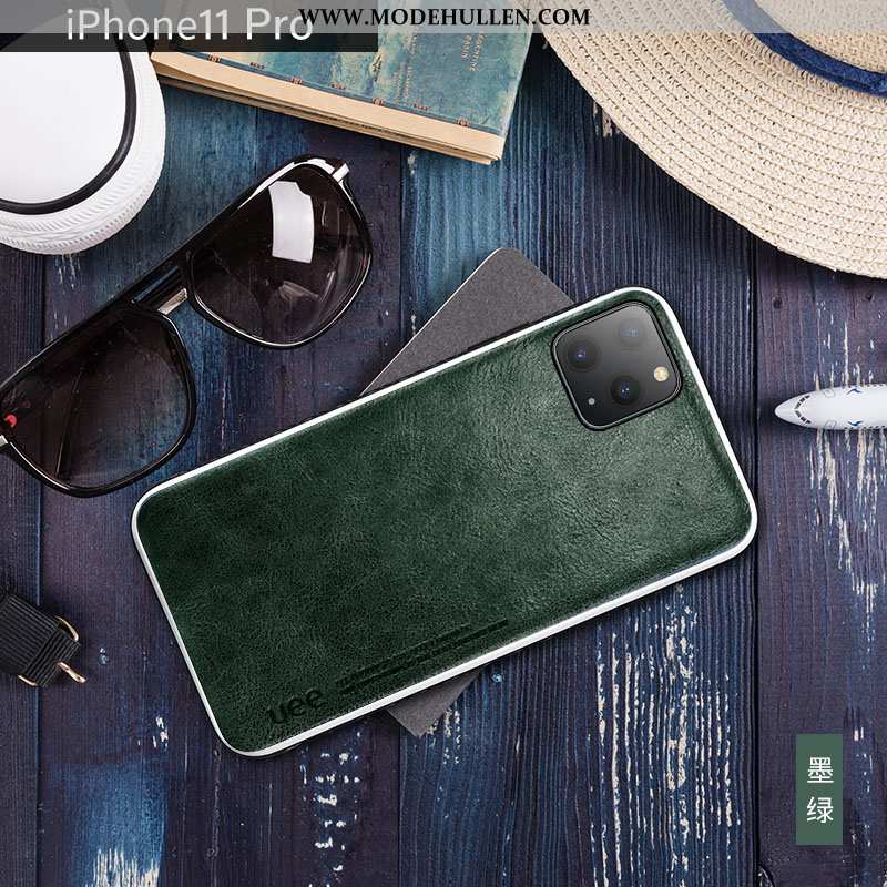 Hülle iPhone 11 Pro Trend Weiche Alles Inklusive Case High-end Handy Leder Rote