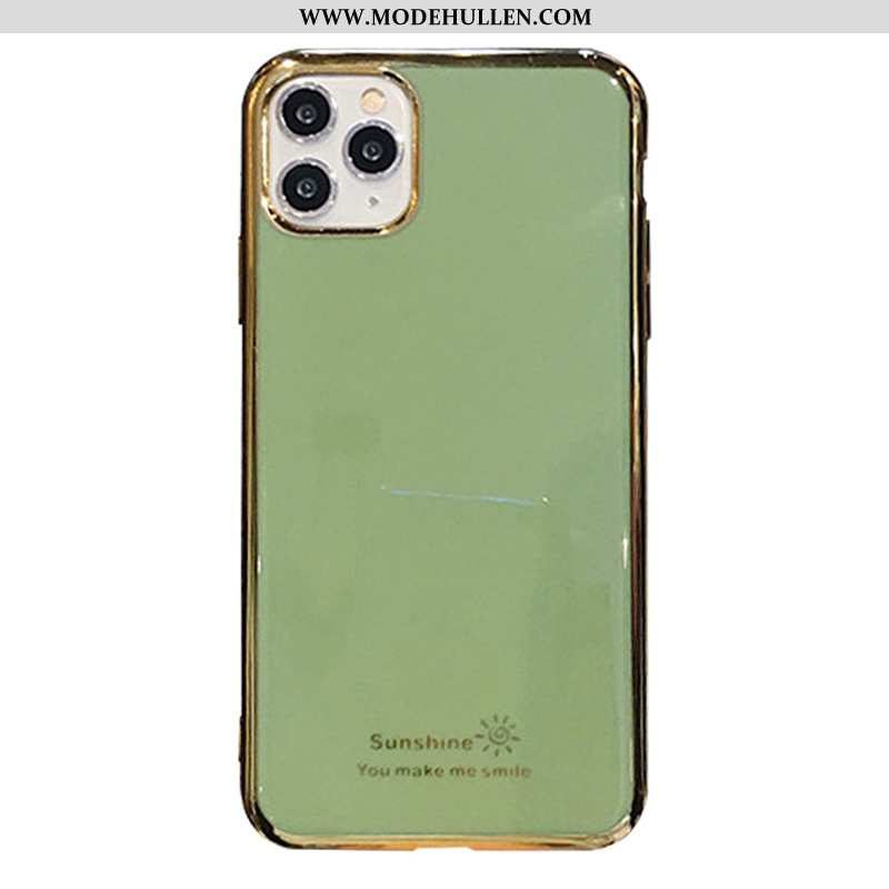 Hülle iPhone 11 Pro Weiche Luxus Alles Inklusive Überzug Liebhaber Einfarbig Grün