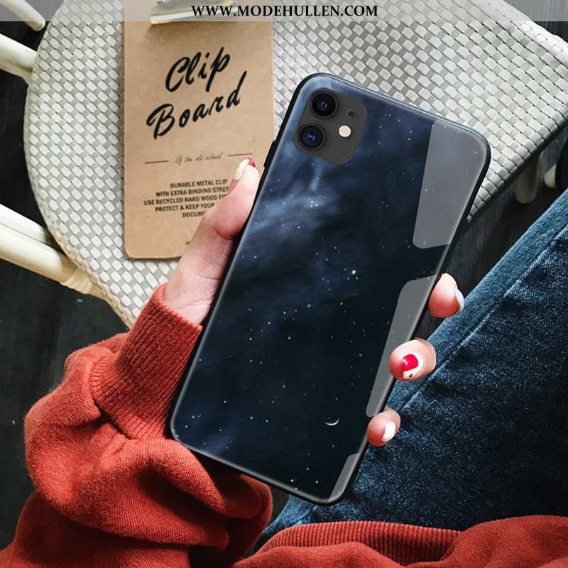 Hülle iPhone 11 Retro Trend Handy Dünne Kunst Netto Rot Kreativ Schwarz