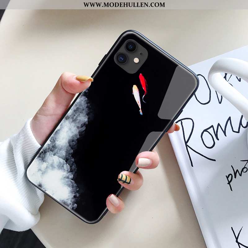 Hülle iPhone 11 Retro Trend Handy Dünne Kunst Netto Rot Kreativ Schwarz