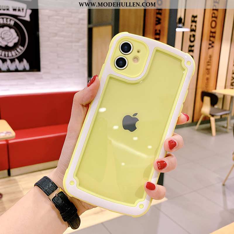 Hülle iPhone 11 Schutz Transparent Handy Lila Case Drache