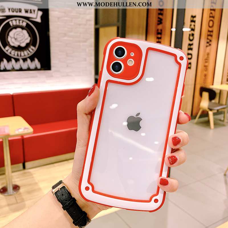 Hülle iPhone 11 Schutz Transparent Handy Lila Case Drache