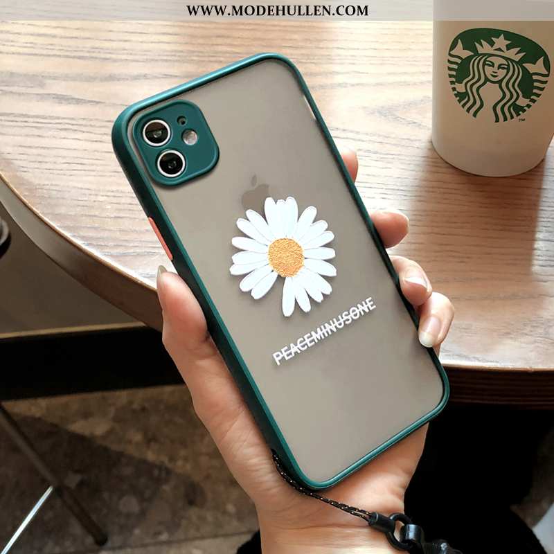 Hülle iPhone 11 Silikon Schutz Handy Case Chrysanthemes Grün