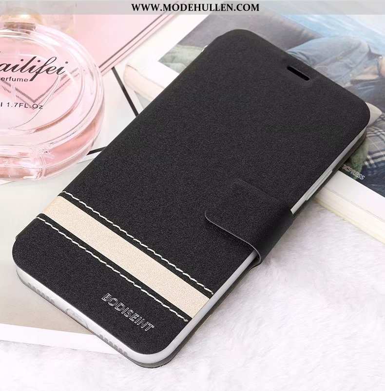 Hülle iPhone 6/6s Lederhülle Case Einfassung Folio Schwarz Handy