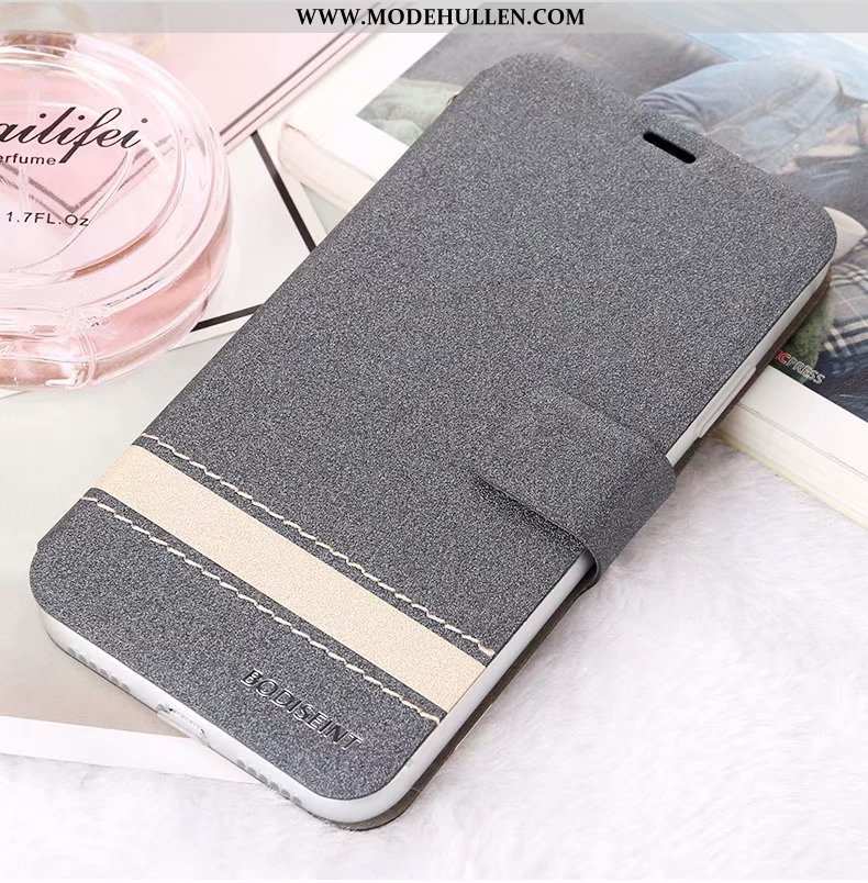 Hülle iPhone 6/6s Lederhülle Case Einfassung Folio Schwarz Handy