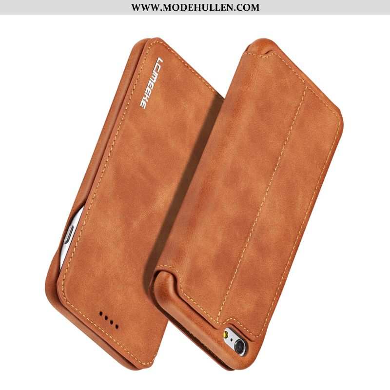 Hülle iPhone 6/6s Plus Leder Silikon Handy Alles Inklusive Neu Clamshell Braun