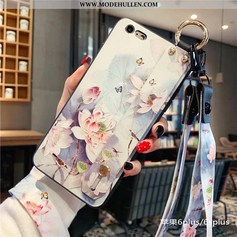 Hülle iPhone 6/6s Plus Nubuck Hängende Verzierungen Persönlichkeit Chinesische Art Anti-sturz Siliko