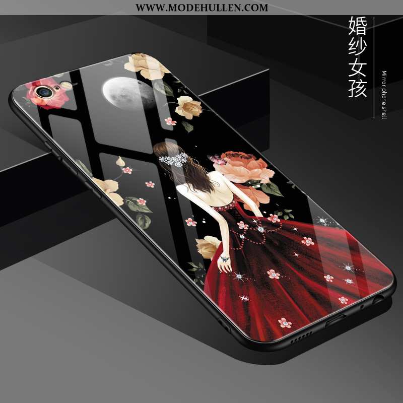 Hülle iPhone 6/6s Plus Persönlichkeit Kreativ Weiche Glas Handy Schwer Neu Rosa