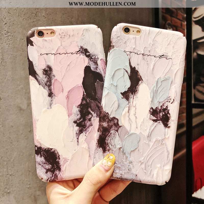 Hülle iPhone 6/6s Plus Retro Nubuck Case Schwer Kunst Graffiti Alles Inklusive Lila