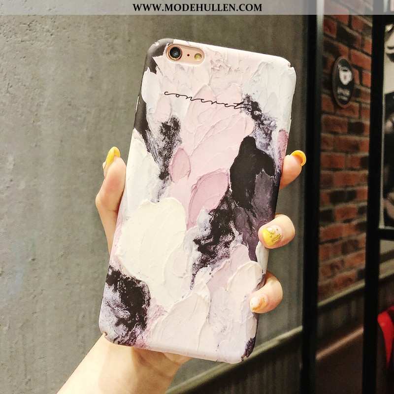 Hülle iPhone 6/6s Plus Retro Nubuck Case Schwer Kunst Graffiti Alles Inklusive Lila