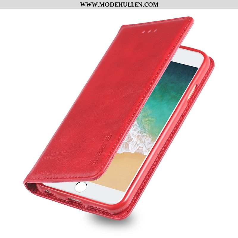 Hülle iPhone 6/6s Plus Schutz Geldbörse Neu Folio Rot Alles Inklusive Rote