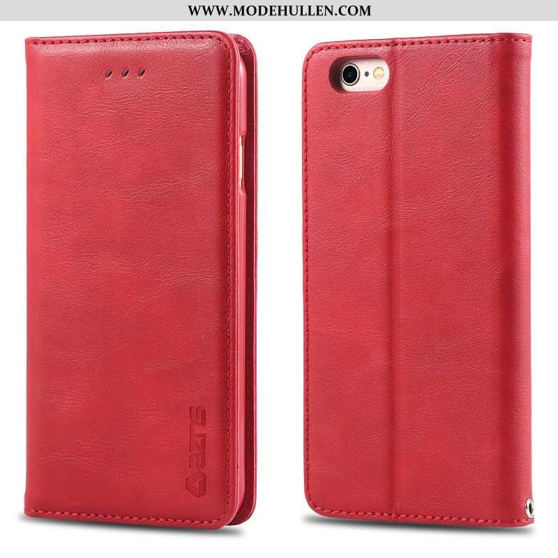 Hülle iPhone 6/6s Plus Schutz Geldbörse Neu Folio Rot Alles Inklusive Rote