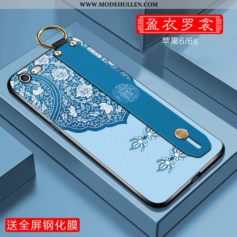 Hülle iPhone 6/6s Plus Silikon Chinesische Art Handy Alles Inklusive Anti-sturz Grün