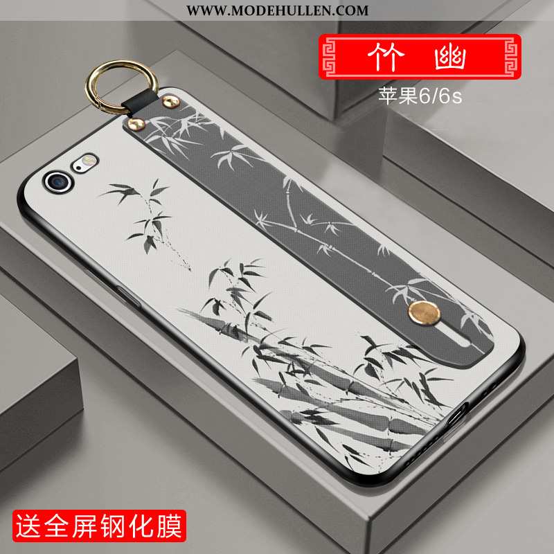 Hülle iPhone 6/6s Plus Silikon Chinesische Art Handy Alles Inklusive Anti-sturz Grün