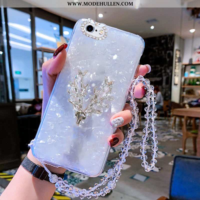 Hülle iPhone 6/6s Plus Weiche Strass Netto Rot Neu Einfassung Case Kreativ Rosa