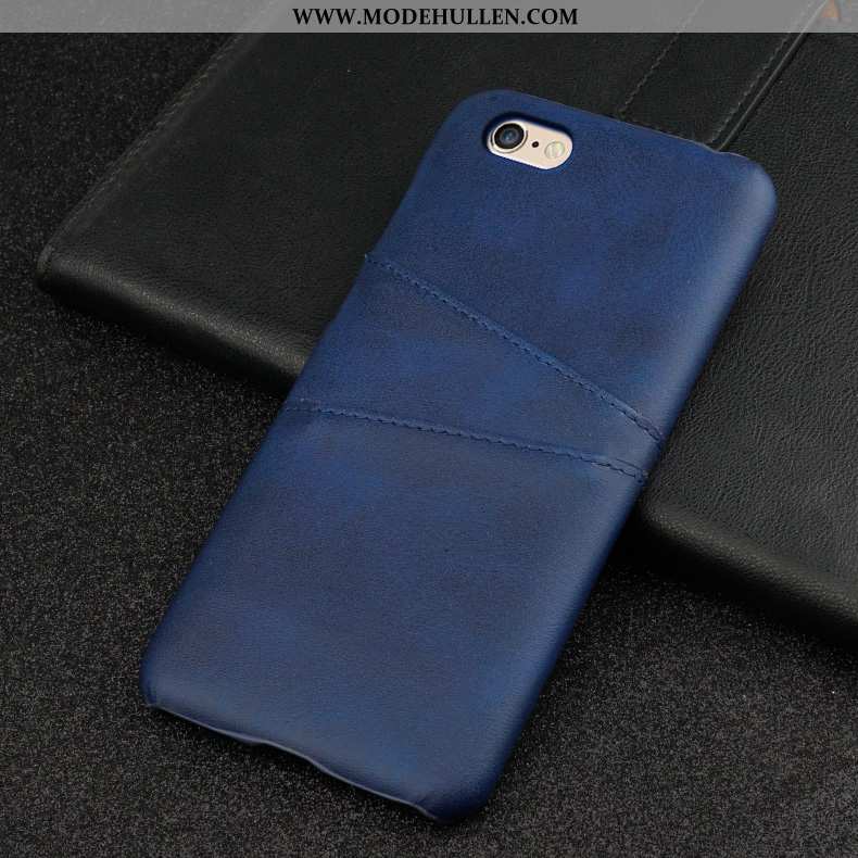 Hülle iPhone 6/6s Schutz Lederhülle Schwer Blau Case Neu