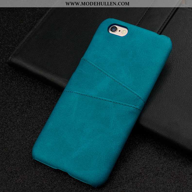 Hülle iPhone 6/6s Schutz Lederhülle Schwer Blau Case Neu