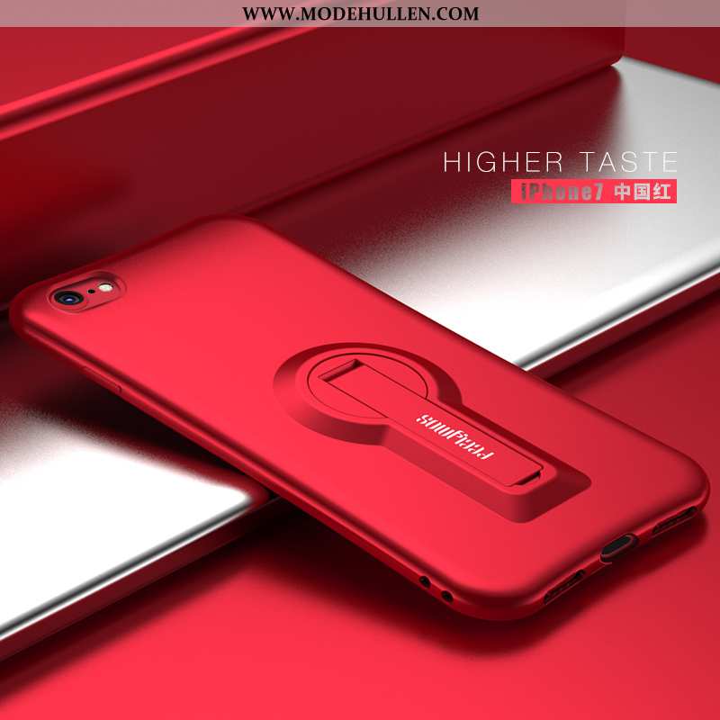 Hülle iPhone 7 Kreativ Trend Weiche Schwarz Silikon Handy Nubuck