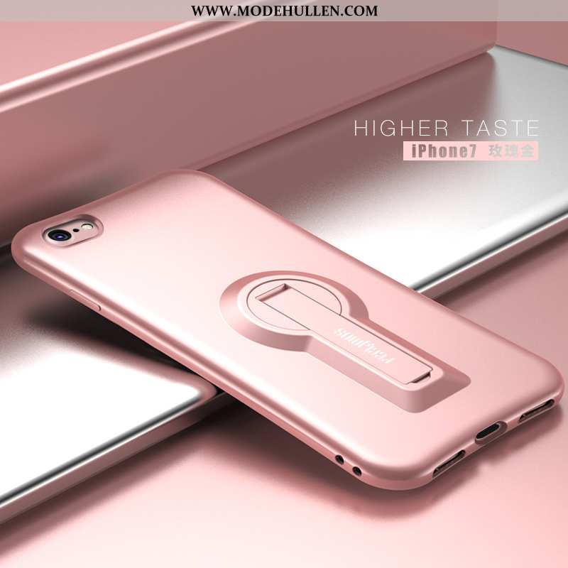 Hülle iPhone 7 Kreativ Trend Weiche Schwarz Silikon Handy Nubuck