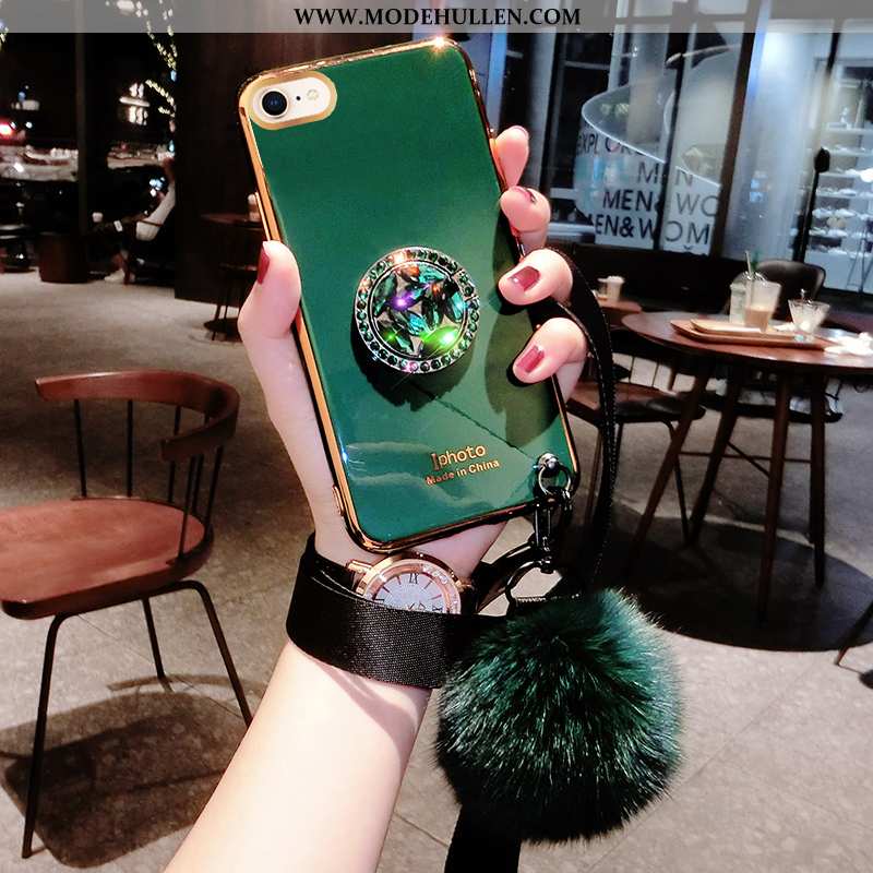 Hülle iPhone 7 Mode Kreativ Pelzball Überzug Plüsch Anti-sturz Grün