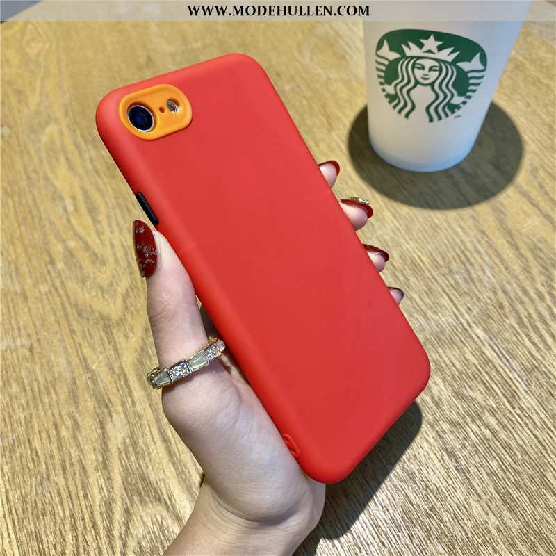 Hülle iPhone 7 Nubuck Silikon Anti-sturz High-end Handy Rot Rote