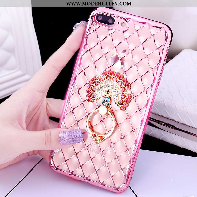 Hülle iPhone 7 Plus Nette Rosa Handy Ring Case Pu