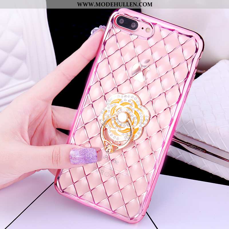 Hülle iPhone 7 Plus Nette Rosa Handy Ring Case Pu