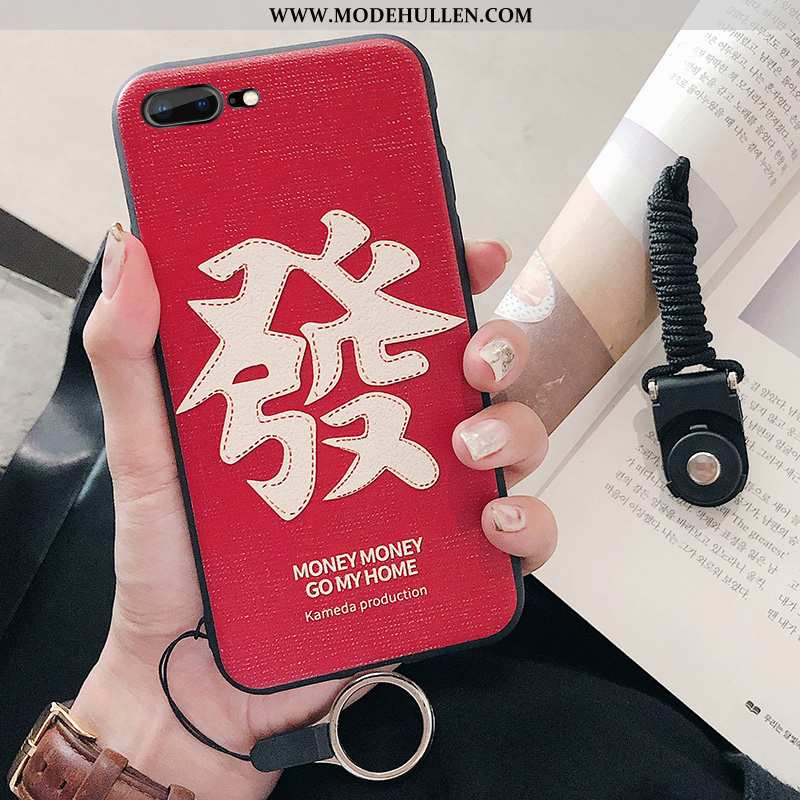 Hülle iPhone 7 Plus Silikon Weiche Einfach Rot Pu Case Neu Rote
